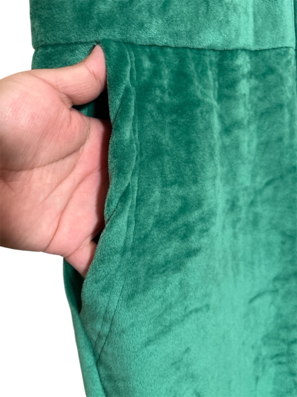 ENZOS Green Velour Women’s Jumpsuit Size L,NWT, - Picture 7 of 8